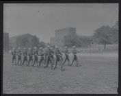 Photograph of Air Force ROTC drill team marching